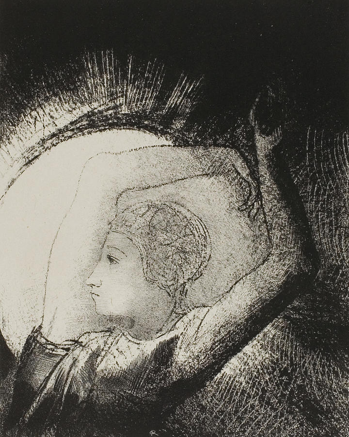 A Woman Clothed With the Sun Relief by Odilon Redon