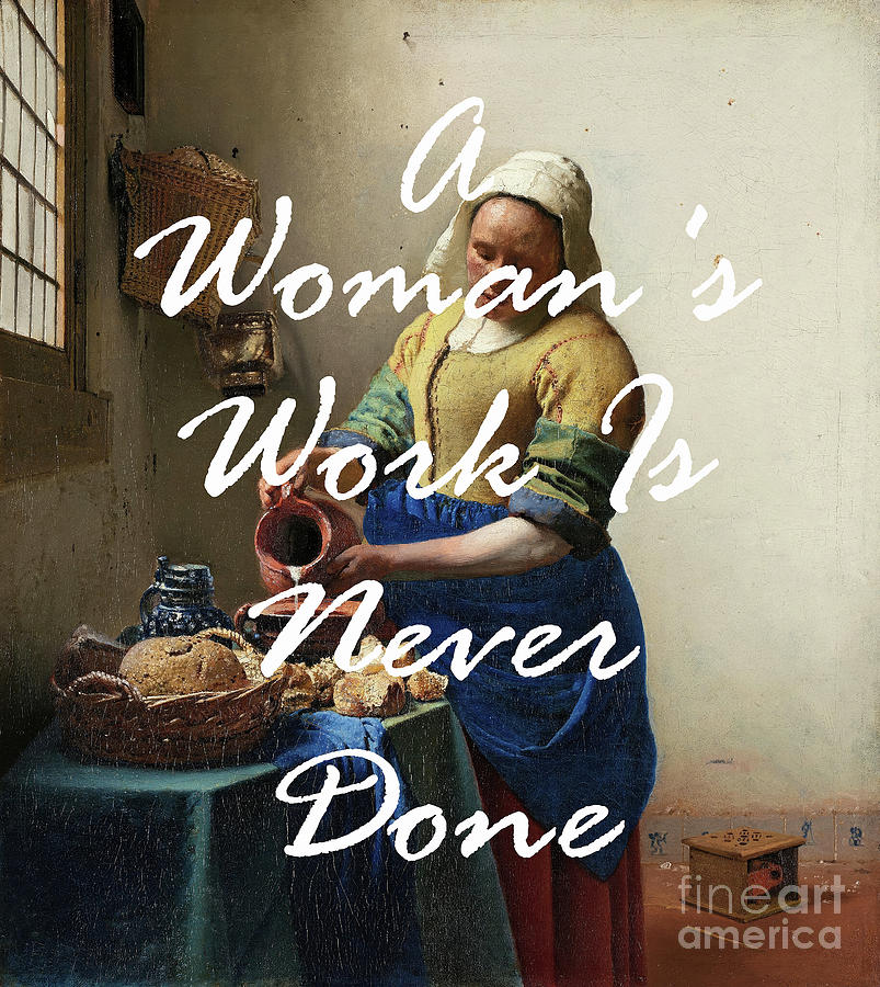 A Womans Work Is Never Done Painting by Tina LeCour