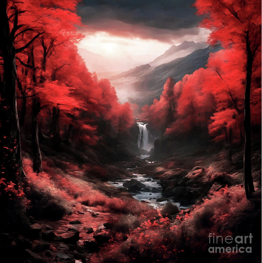 A Wonderful Waterfall Digital Art by Eddie Eastwood