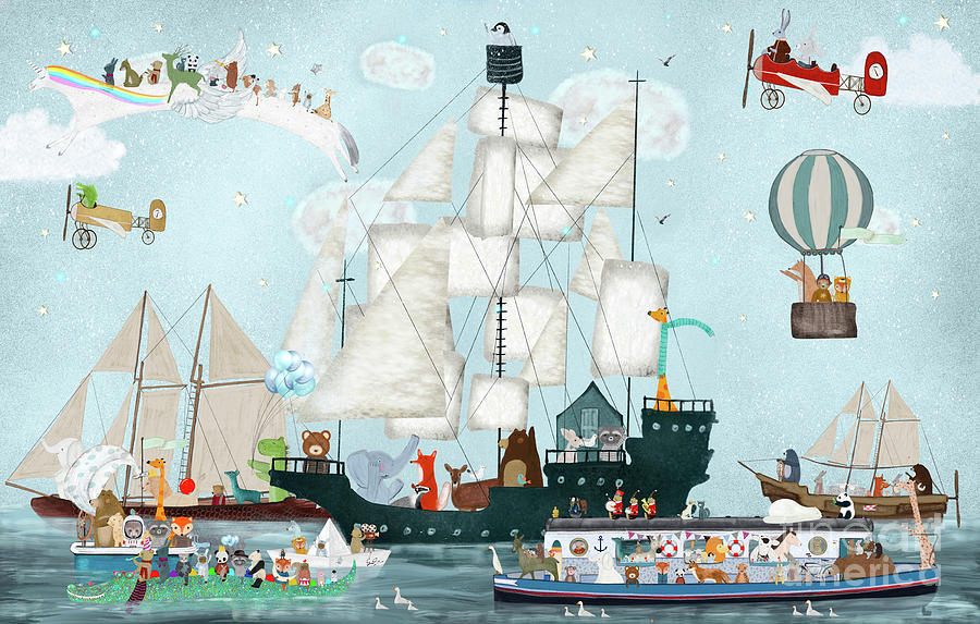 A Wondrous Nautical Adventure  Painting by Bri Buckley
