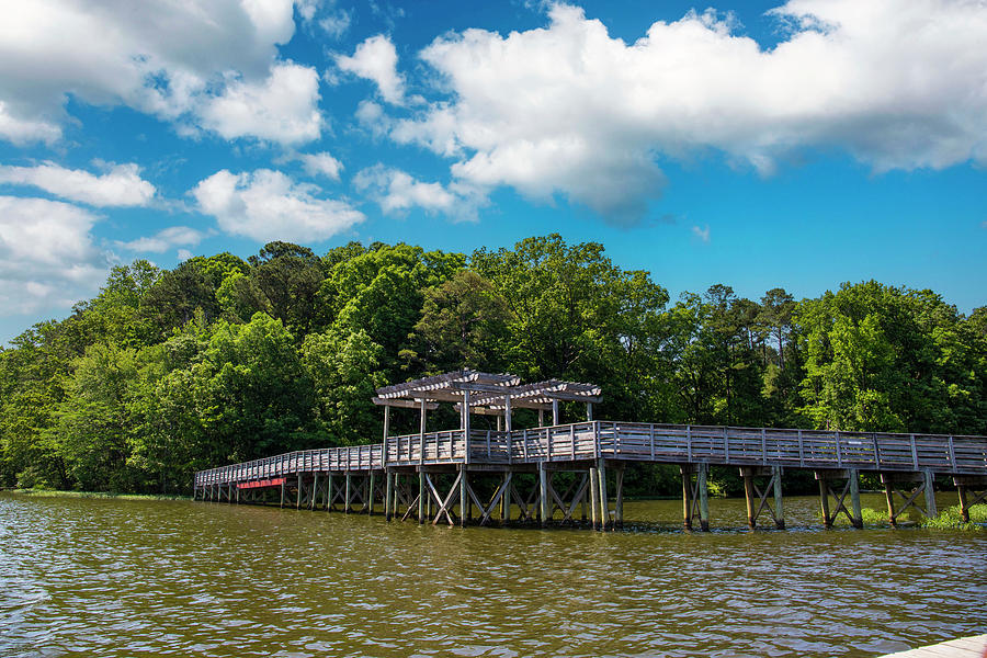 A Wooden Bridge Over the Lake Photograph by Marcus Jones