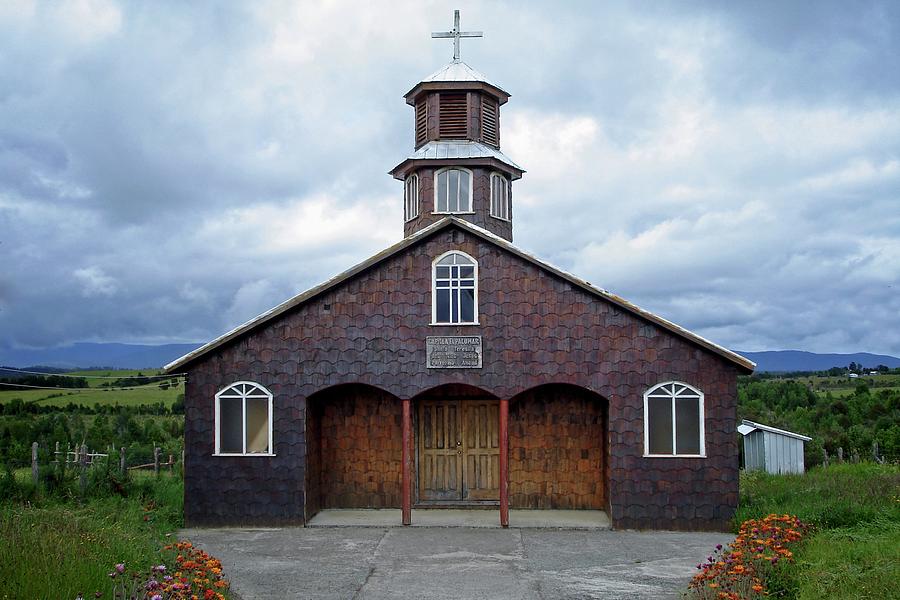 A Wooden Church on the roadside in Chiloe Island, Chile Photograph by Sean Hannon