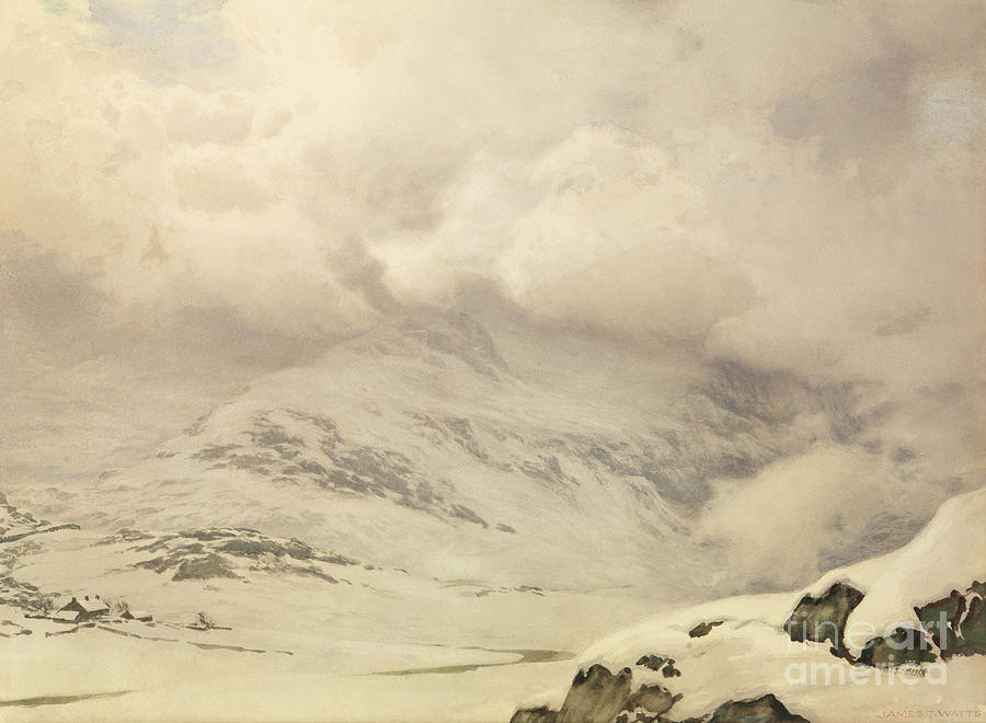 A World of Snow and Cloud, 1874 Painting by James Thomas Watts