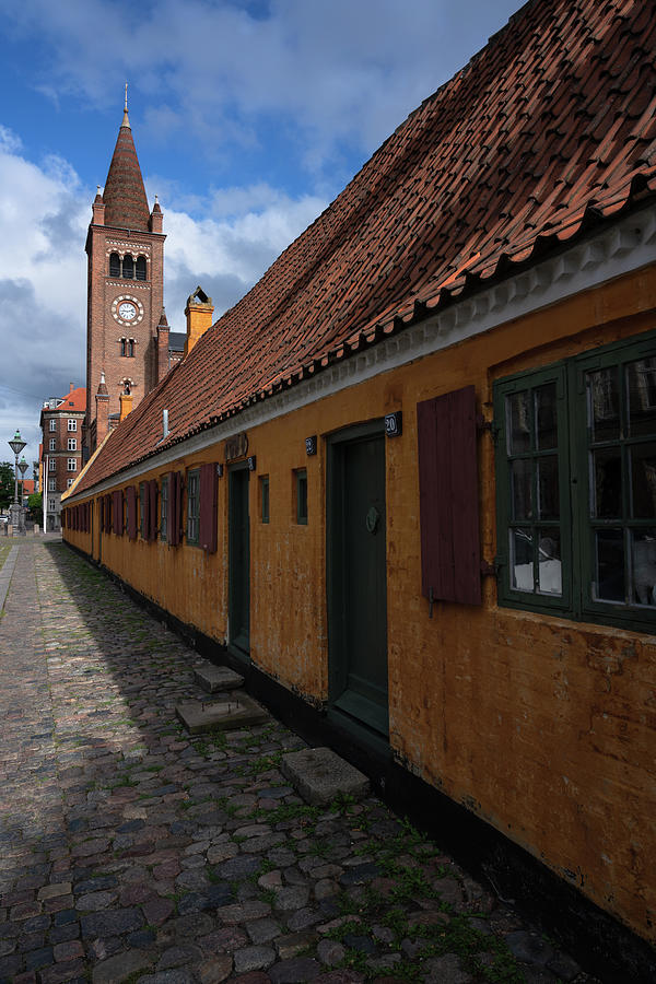A yellow street in Copenhagen Photograph by Anges Van der Logt