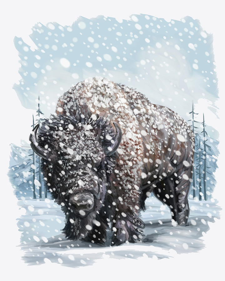 A Yellowstone Christmas Digital Art by Shawn Conn