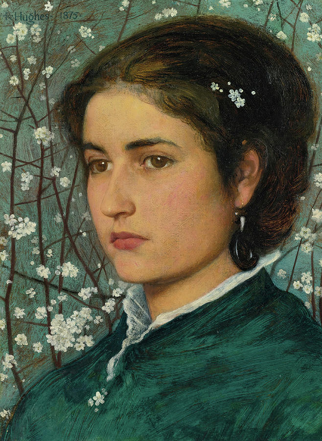 A Young Beauty, before 1914 Painting by Edward Robert Hughes
