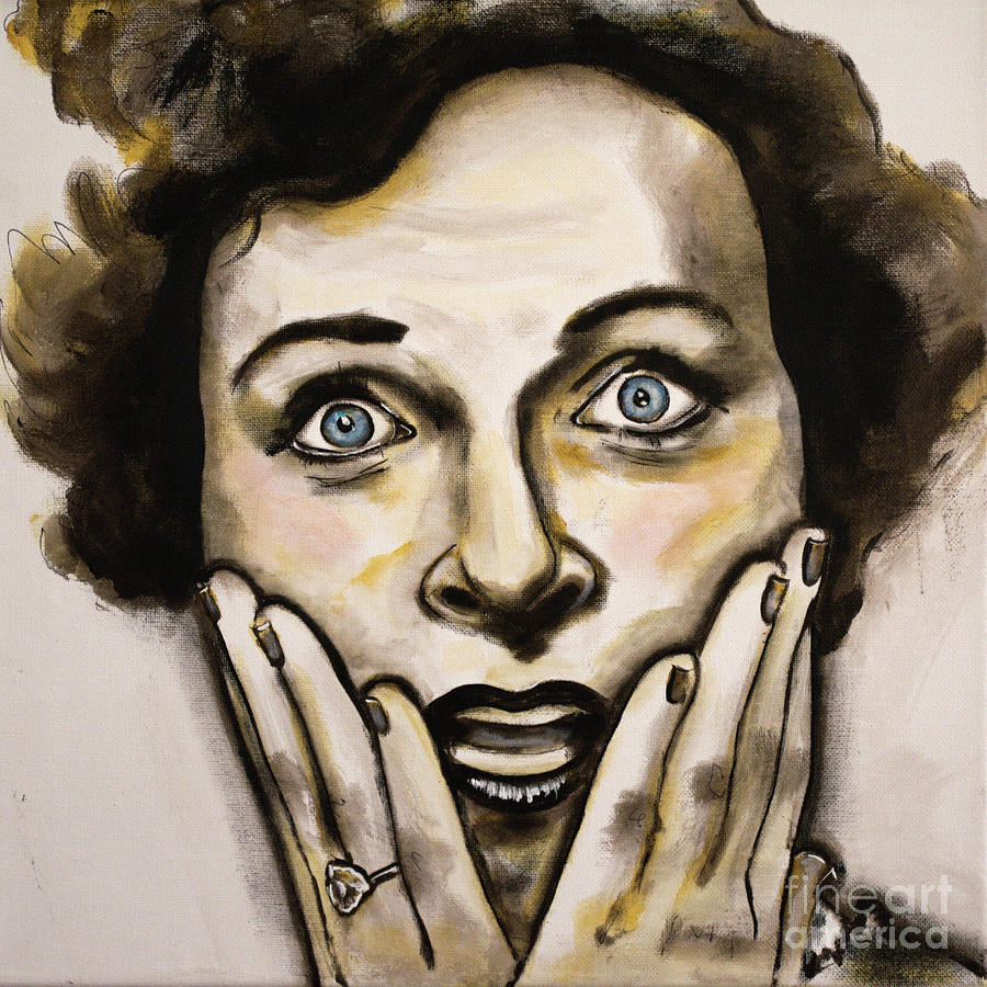 A Young Betty White Painting by Patricia Panopoulos - Fine Art America