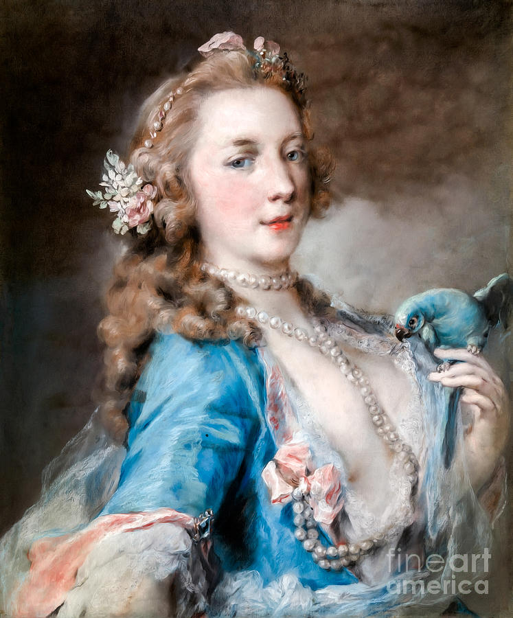 A Young Lady with a Parrot by Rosalba Carriera Photograph by Carlos Diaz