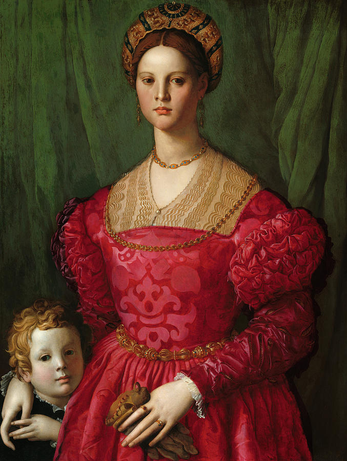 Agnolo Bronzino Painting - A Young Woman and Her Little Boy, 1540 by Bronzino