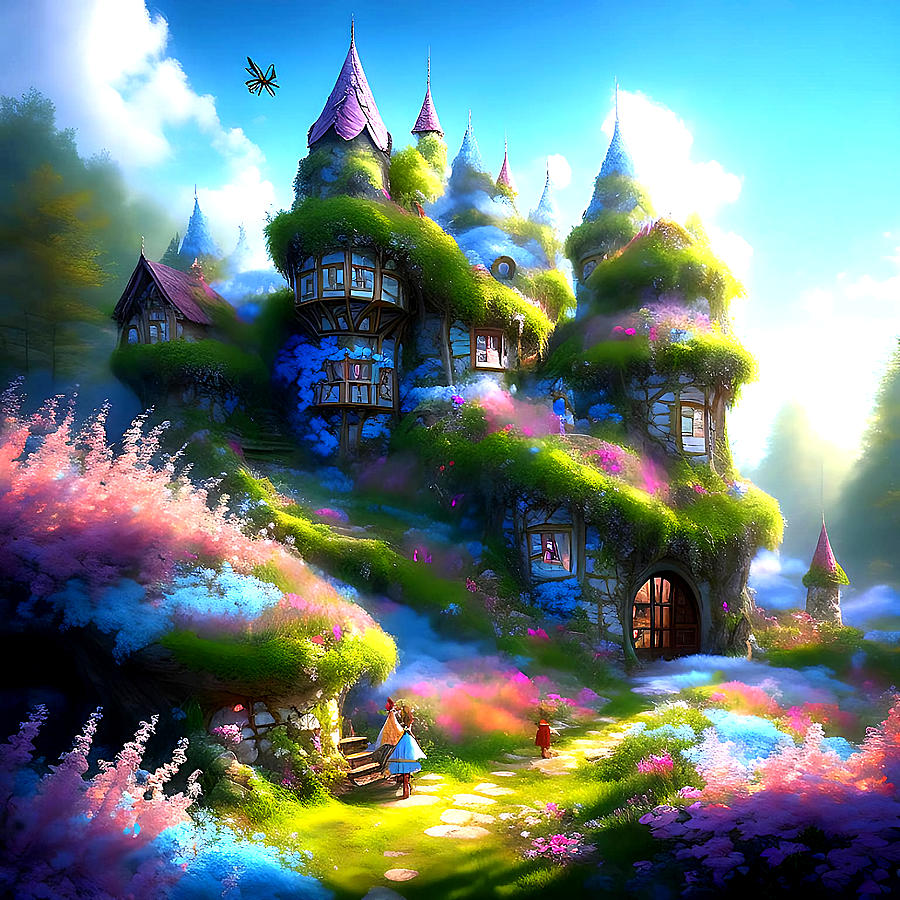 A1 Fairy Castle Dream Digital Art by Rosalie Scanlon