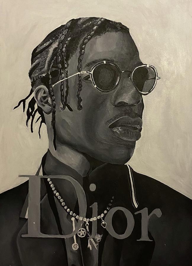 ASAP Rocky Dior' Poster, picture, metal print, paint by Panda