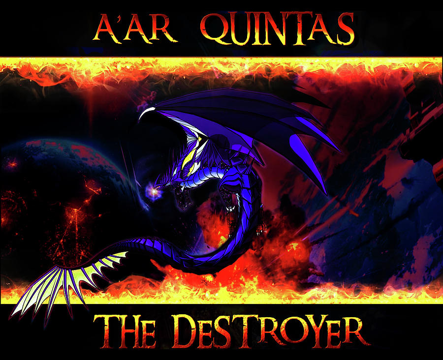 Dragon Digital Art - Aar Quintas The Destroyer  Inferno by Shawn Dall