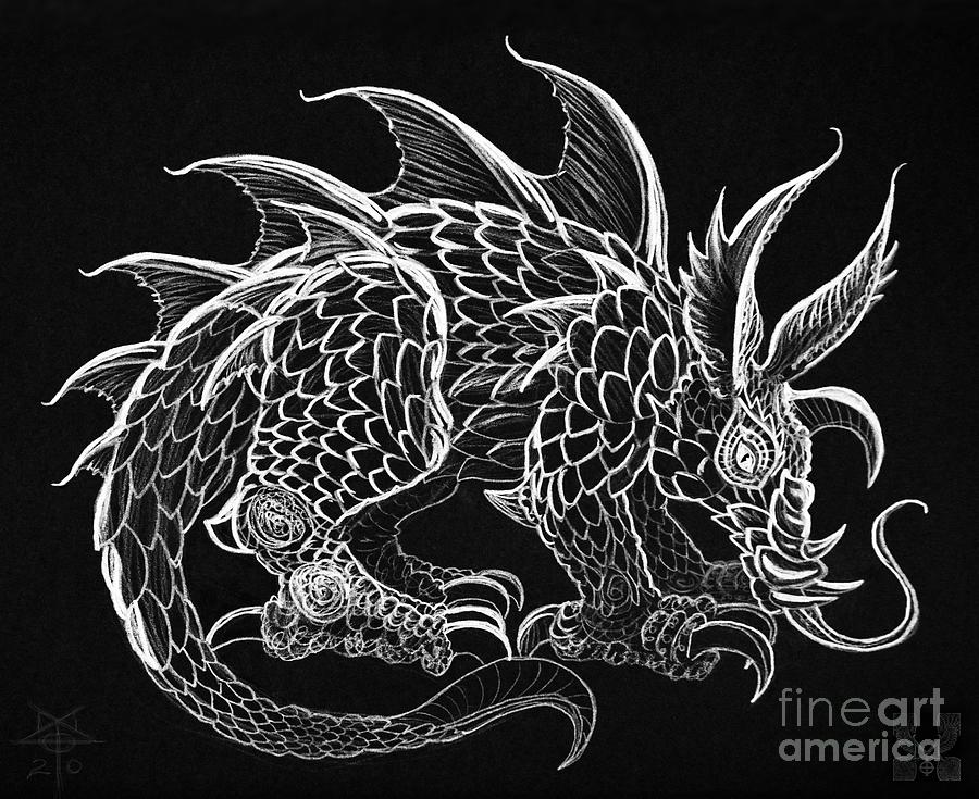 Aardvark Dragon Drawing by Dale Crum
