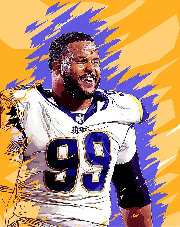 Aaron Donald Digital Art by Clint Gladding