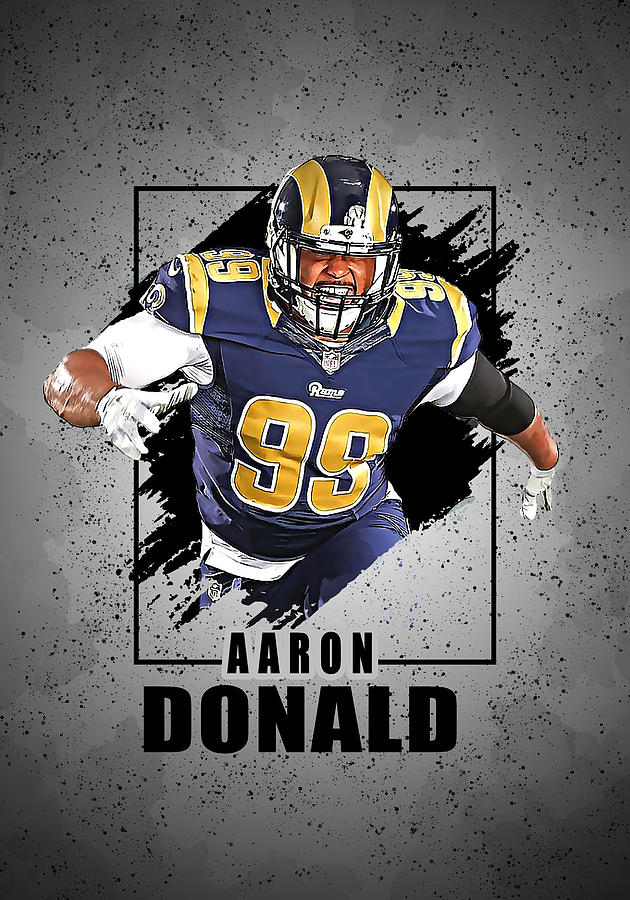 Aaron Donald Los Angeles Rams NFL Super Bowl Art Wall Room Poster