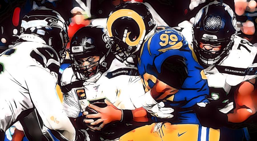 Cooper Kupp Los Angeles Rams Watercolor Strokes Pixel Art 1 Mixed Media by  Joe Hamilton - Fine Art America