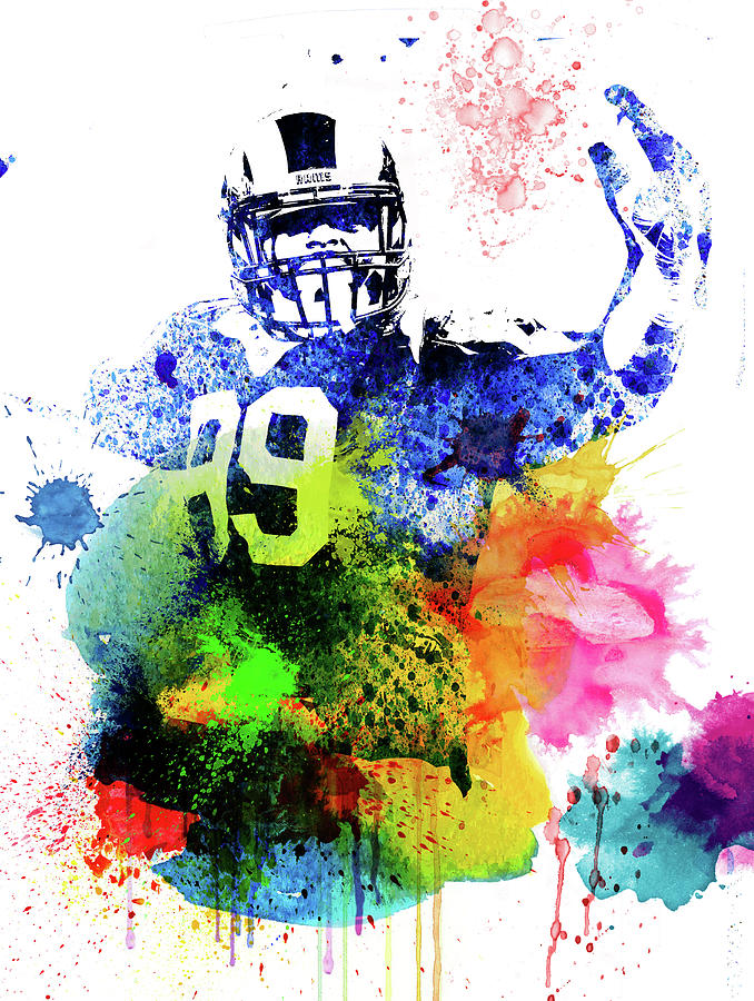 Aaron Donald Watercolor I Mixed Media by Naxart Studio | Fine Art America