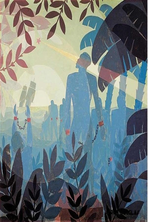 Aaron Douglas, Into Bondage Painting by Artful Home Gallery Art - Fine ...