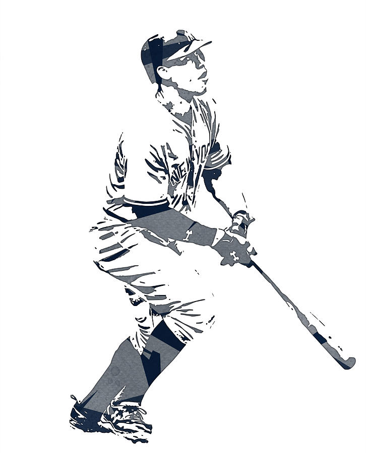 Aaron Judge New York Yankees Sketch Art 1001 Mixed Media by Joe Hamilton -  Fine Art America