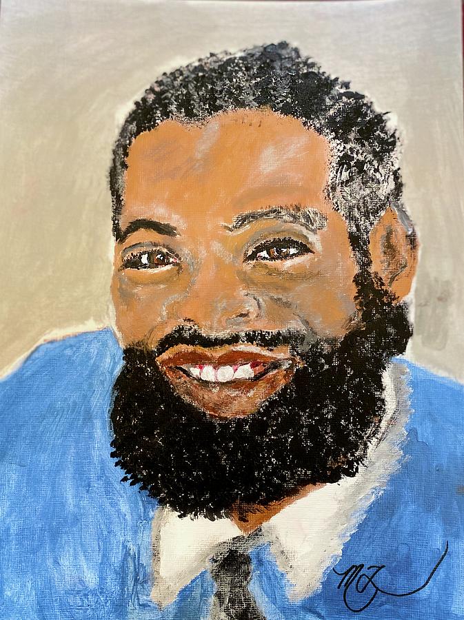 AFRICAN-AMERICAN MAN Aaron Painting by Melody Fowler