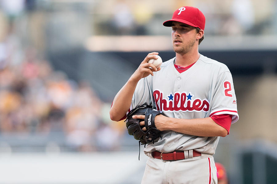 Aaron Nola and Gregory Polanco Photograph by Justin Berl