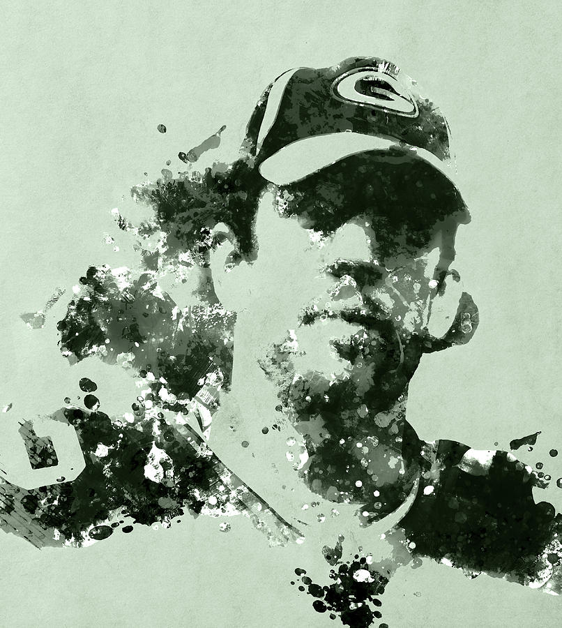Aaron Rodgers 12c Mixed Media by Brian Reaves