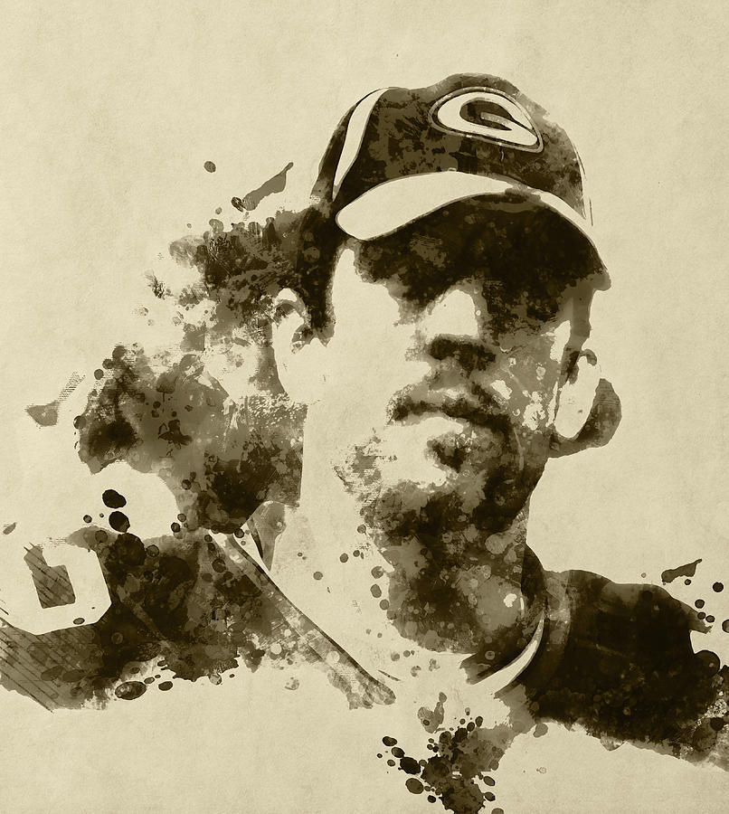 Aaron Rodgers 4b Mixed Media by Brian Reaves