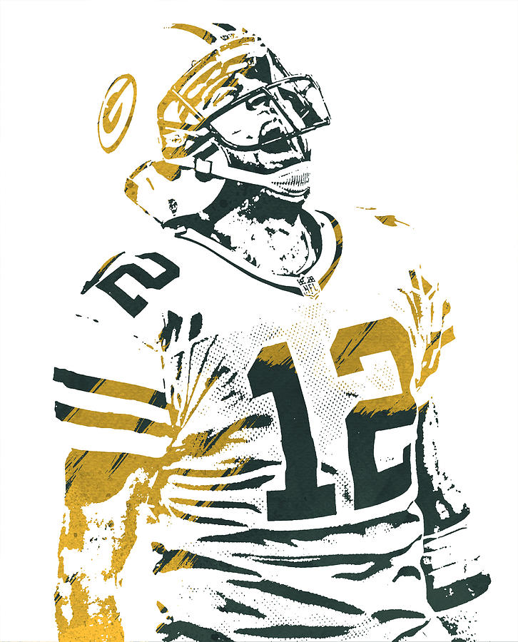 Aaron Rodgers Green Bay Packers Art Print Rare Only 50 