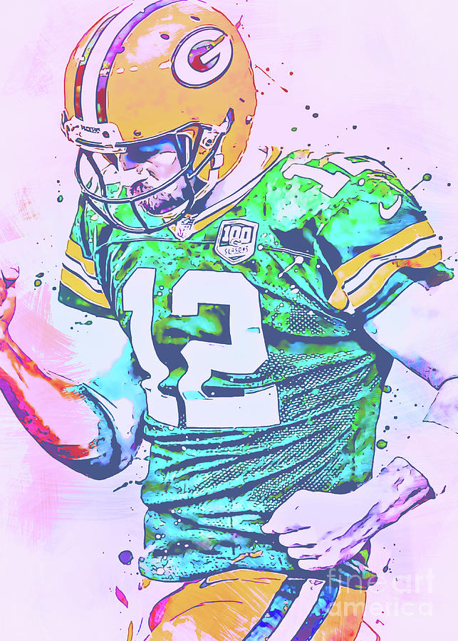 Aaron Rodgers Painting by Kun Funny - Fine Art America