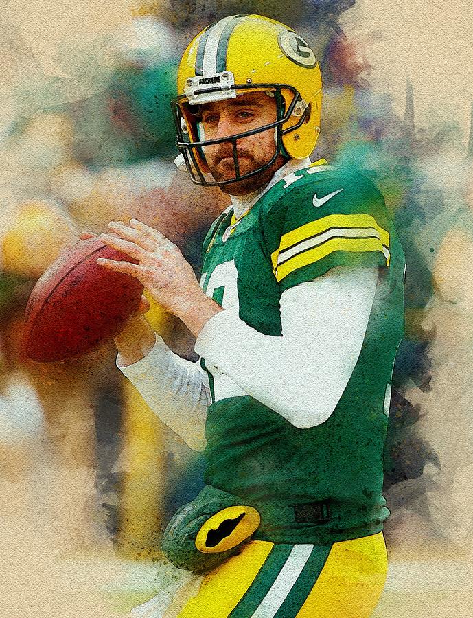 Aaron Rodgers Digital Art by Piero Lee - Fine Art America