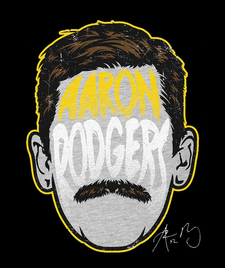 Football Digital Art - Aaron Rodgers Player Silhouette by Kelvin Kent
