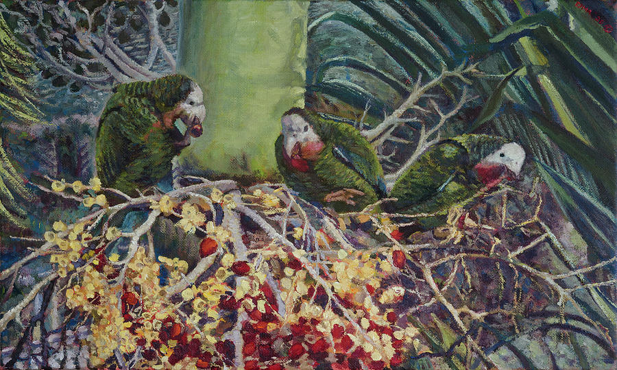 Abaco Parrots I Painting by Ritchie Eyma