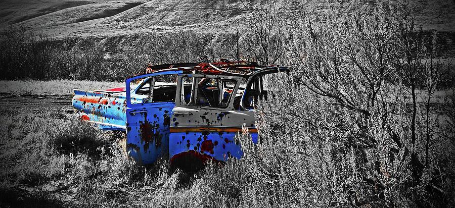 Abandon Car At Rock Creek Digital Art by Fred Loring