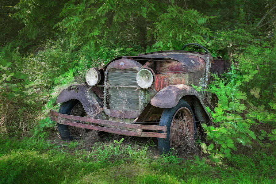 Abandoned Auto-1 Digital Art by John Kirkland