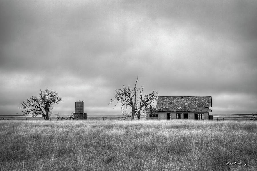 Abandoned B W Texas Farmhouse Amarillo Texas Art  Photograph by Reid Callaway