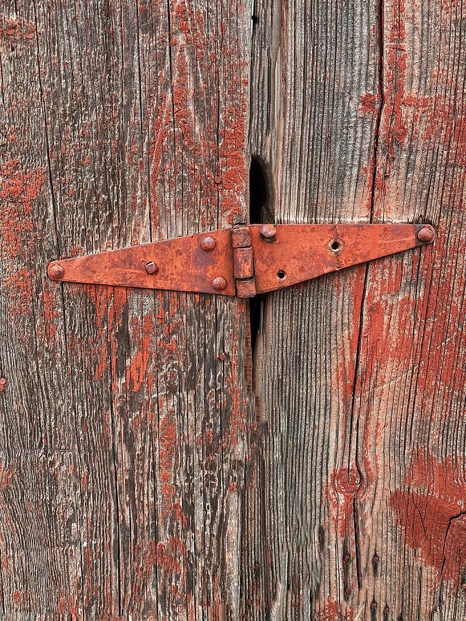 Abandoned Barn Door Hinge Photograph by Jerry Abbott