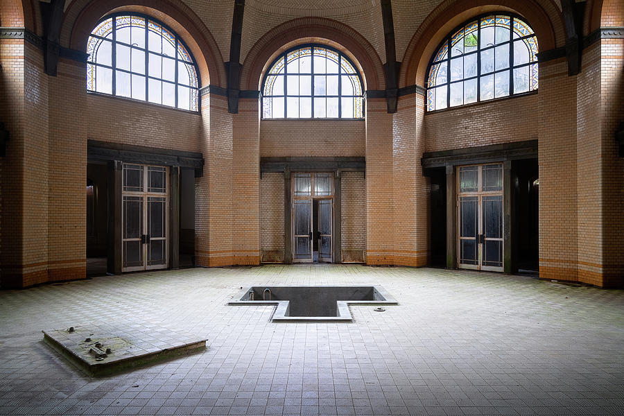 Abandoned Bathhouse in Beelitz Photograph by Roman Robroek