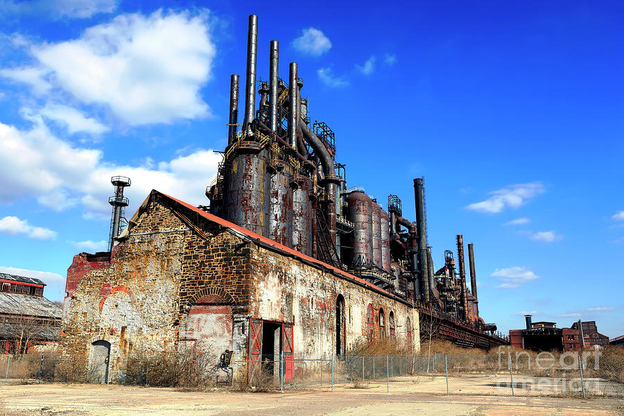 Architecture Photograph - Abandoned Bethlehem Steel in Pennsylvania by John Rizzuto