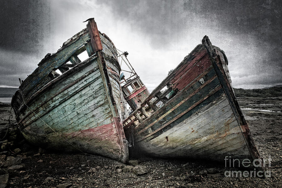 Abandoned Boats at Salen Isle of Mull Scotland. Photograph by Barbara Jones PhotosEcosse