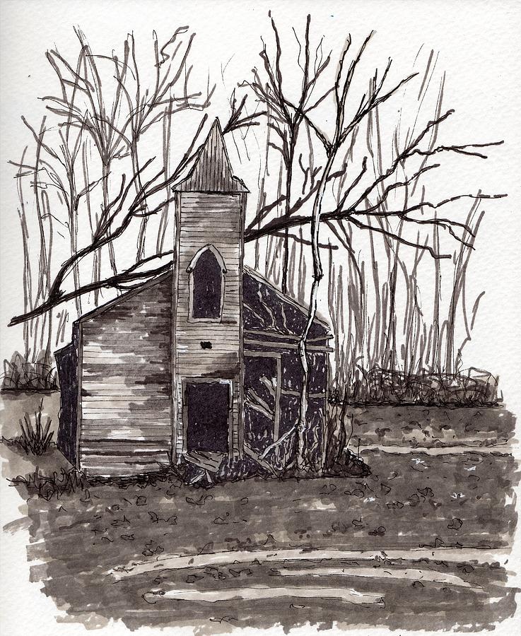 Abandoned Building 5 Drawing by Viktoria Stockmal Pixels