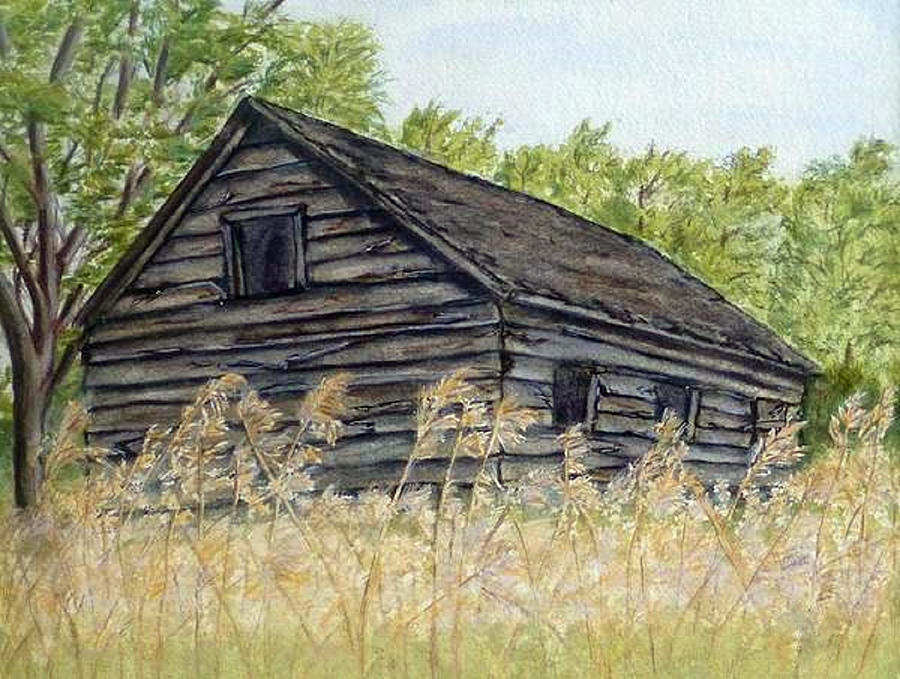 Abandoned Cabin Painting by Kelly Mills