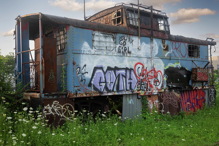 Abandoned caboose in Brooklyn Photograph by Al Hurley