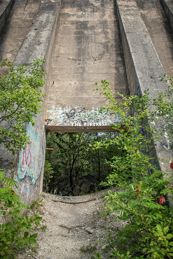 Abandoned Cement Plant Entrance Photograph