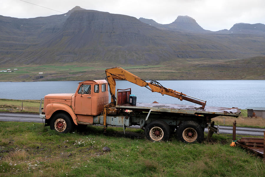 Abandoned crane truck Scania 110 super at Seydisfjordur Photograph by RicardMN Photography