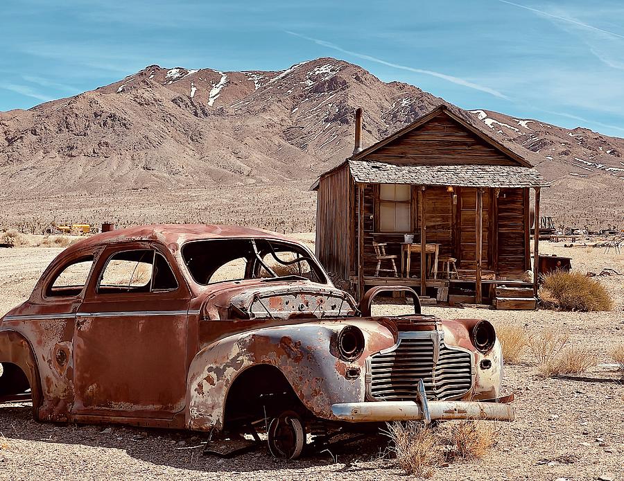 Mountain Photograph - Abandoned Desert Car by Collin Westphal
