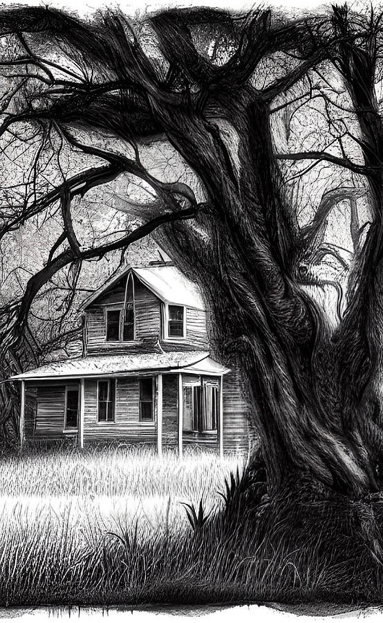 Abandoned Farmhouse Mixed Media by Bonnie Bruno