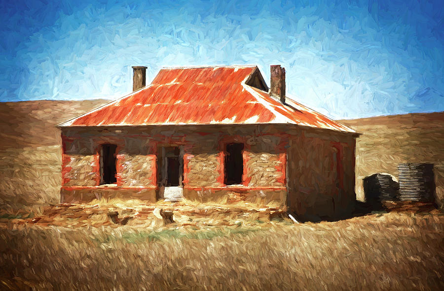 Impressionism Digital Art - Abandoned Farmhouse by Wayne Sherriff