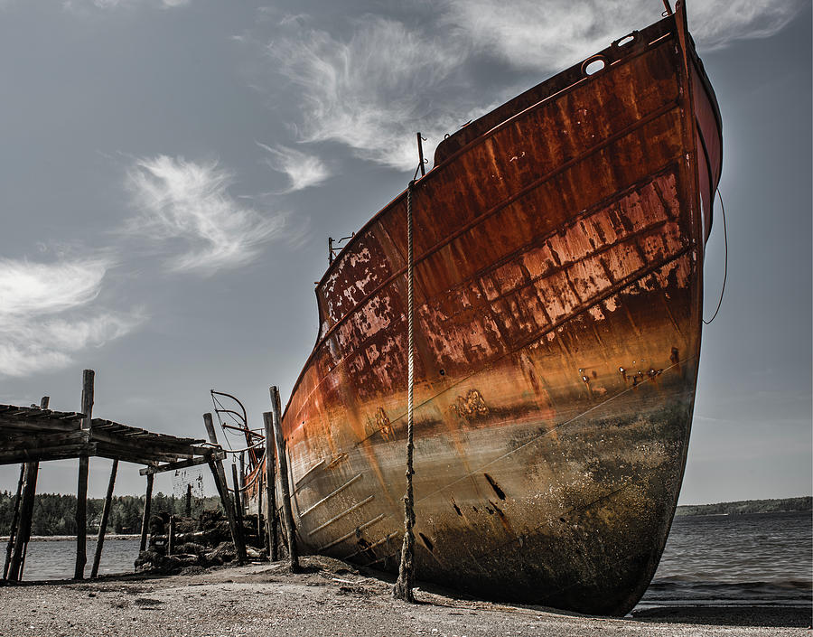 Abandoned Fishing Trawler 2 Photograph by Ron Long Ltd Photography