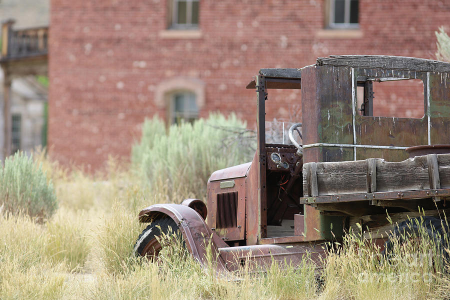 Abandoned Ghost Town Truck Bannack Montana color Photograph by Edward Fielding