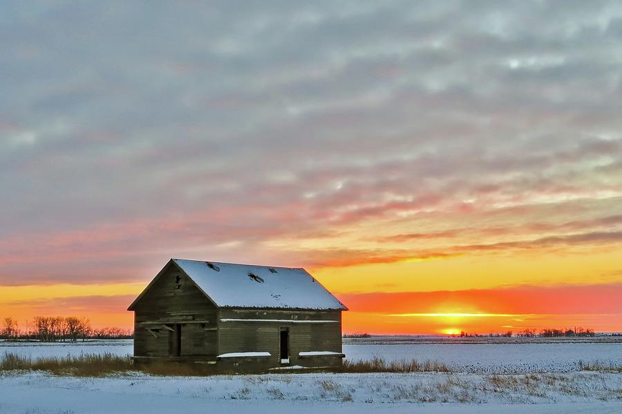 Abandoned Grainery in Winter Photograph by Mary Tastad Abandoned Grainery in Winter Photograph by Mary Tastad